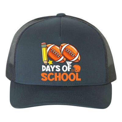 100 Days Of School Football 100th Day Of School Yupoong Adult 5-Panel Trucker Hat