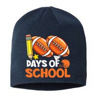 100 Days Of School Football 100th Day Of School Sustainable Beanie