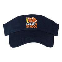 100 Days Of School Football 100th Day Of School Valucap Bio-Washed Visor