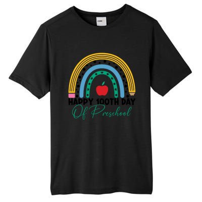 100Th Day Of Preschool Teacher Rainbow Preschool Teacher Gift Tall Fusion ChromaSoft Performance T-Shirt