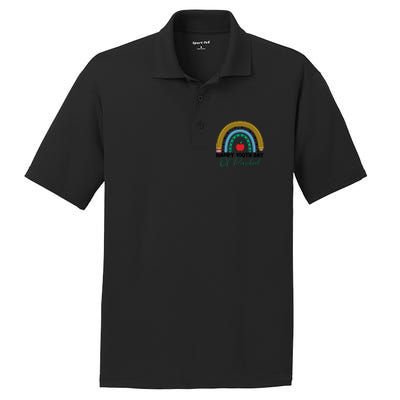 100Th Day Of Preschool Teacher Rainbow Preschool Teacher Gift PosiCharge RacerMesh Polo