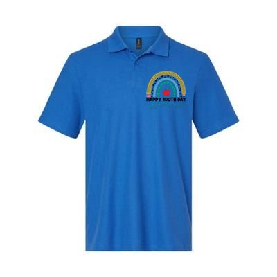 100Th Day Of Preschool Teacher Rainbow Preschool Teacher Gift Softstyle Adult Sport Polo