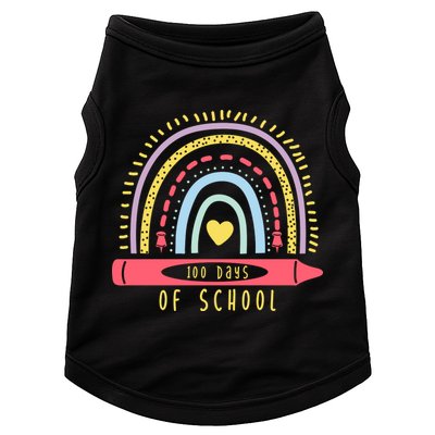 100 Days Of School Colorful Rainbow Doggie Tank