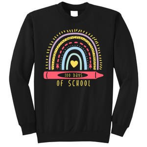 100 Days Of School Colorful Rainbow Sweatshirt