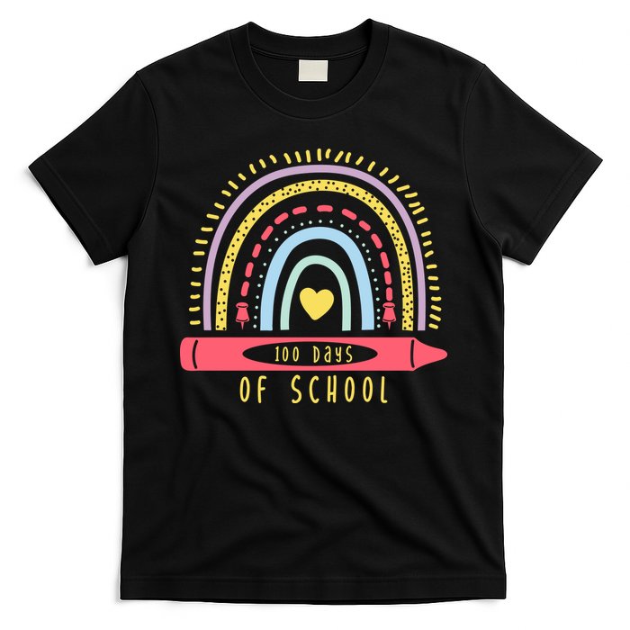 100 Days Of School Colorful Rainbow T-Shirt
