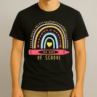 100 Days Of School Colorful Rainbow T-Shirt