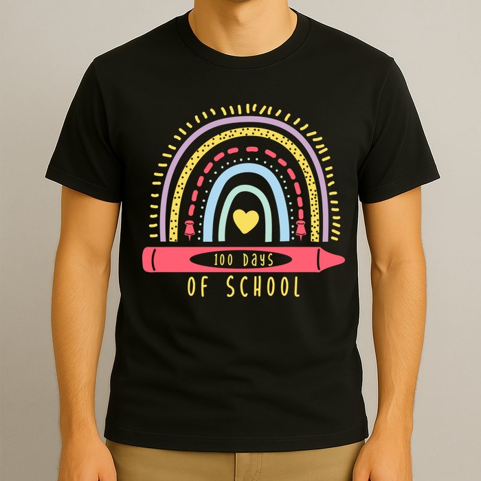 100 Days Of School Colorful Rainbow T-Shirt