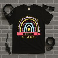 100 Days Of School Colorful Rainbow T-Shirt