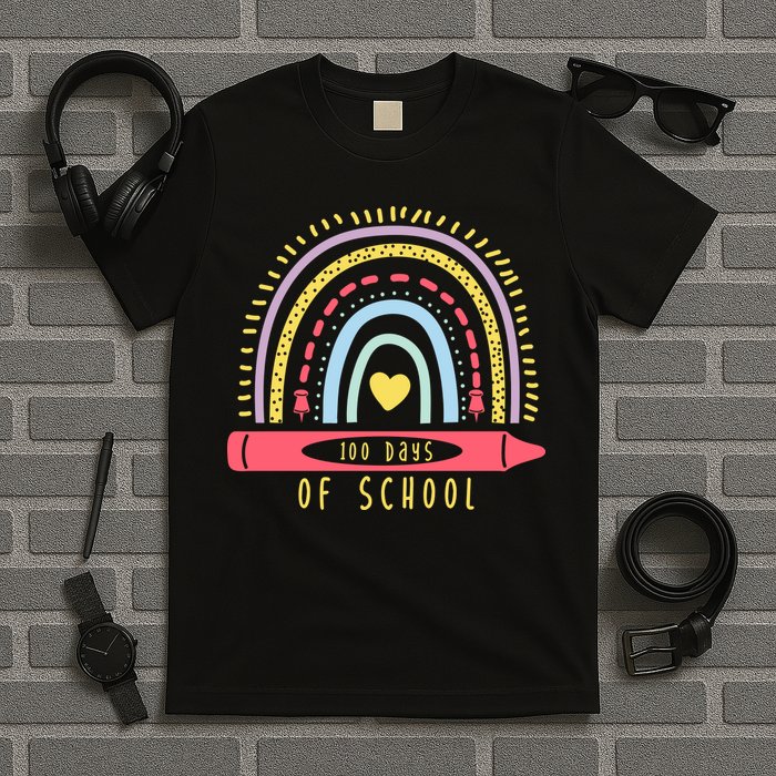 100 Days Of School Colorful Rainbow T-Shirt
