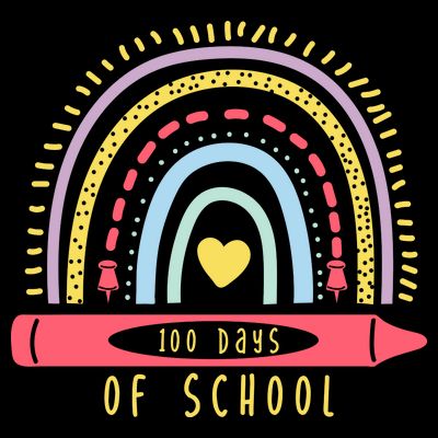 100 Days Of School Colorful Rainbow T-Shirt
