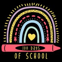 100 Days Of School Colorful Rainbow T-Shirt