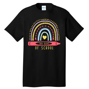 100 Days Of School Colorful Rainbow Tall T-Shirt