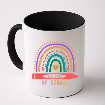 100 Days Of School Colorful Rainbow Mug