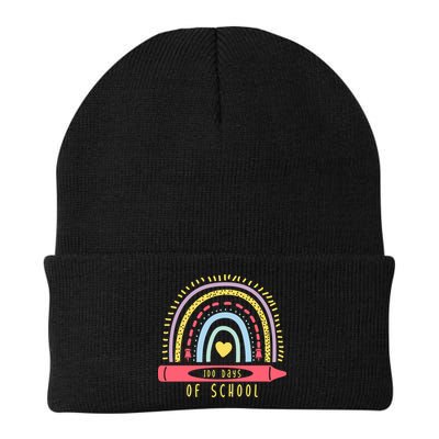 100 Days Of School Colorful Rainbow Beanie