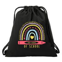 100 Days Of School Colorful Rainbow Drawstring Bag