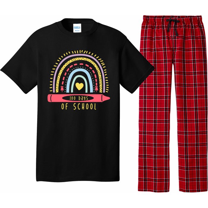 100 Days Of School Colorful Rainbow Pajama Set