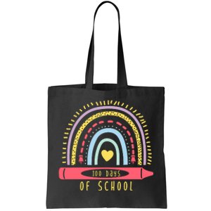 100 Days Of School Colorful Rainbow Tote Bag