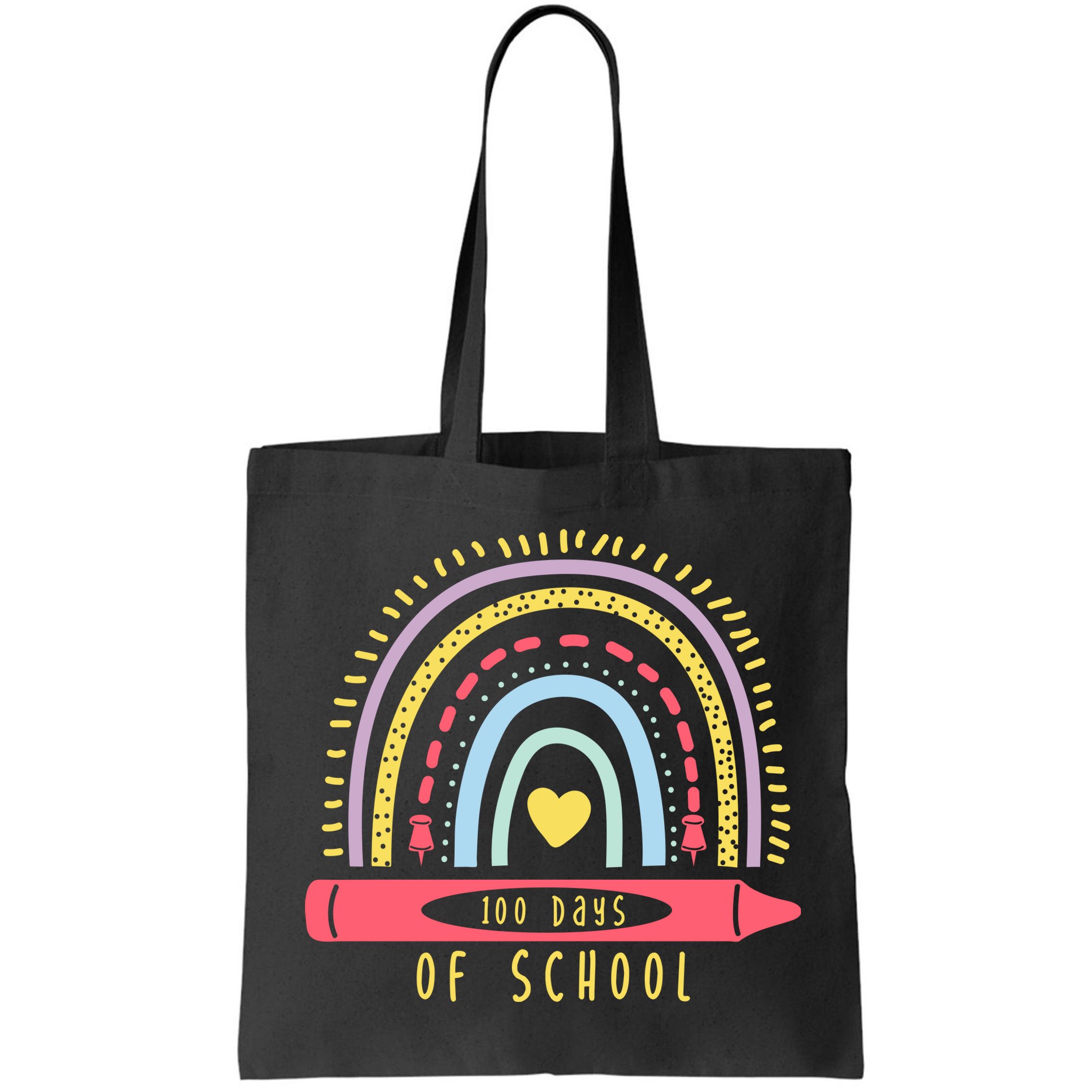 100 Days Of School Colorful Rainbow Bag