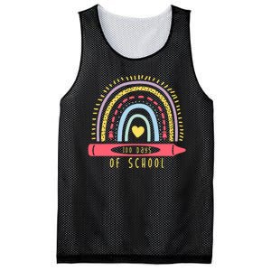 100 Days Of School Colorful Rainbow Mesh Reversible Basketball Jersey Tank