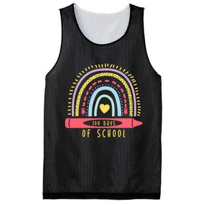 100 Days Of School Colorful Rainbow Mesh Reversible Basketball Jersey Tank