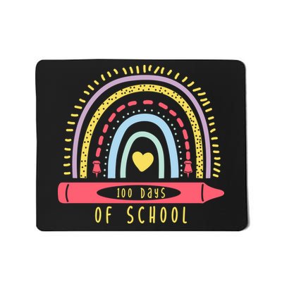 100 Days Of School Colorful Rainbow Mousepad
