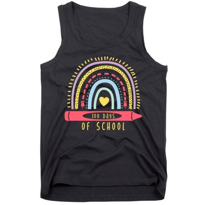 100 Days Of School Colorful Rainbow Tank Top