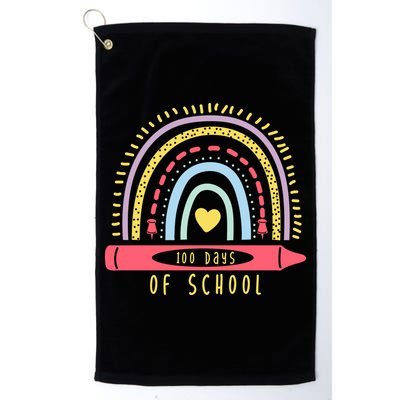 100 Days Of School Colorful Rainbow Golf Towel