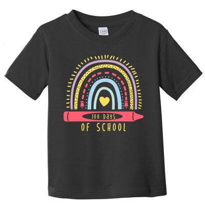 100 Days Of School Colorful Rainbow Toddler T-Shirt