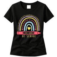 100 Days Of School Colorful Rainbow Womens T-Shirt
