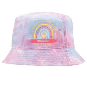 100 Days Of School Colorful Rainbow Tie-Dyed Bucket Hat