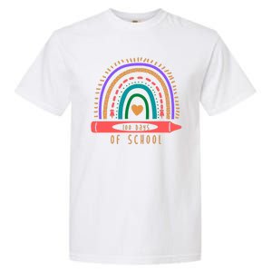 100 Days Of School Colorful Rainbow Garment-Dyed Heavyweight T-Shirt