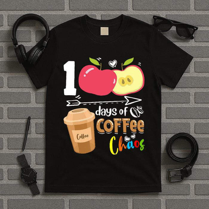 100 Days Of Coffee Chaos 100th Day Of School T-Shirt