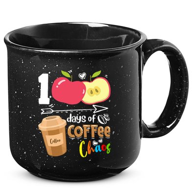 100 Days Of Coffee Chaos 100th Day Of School 15oz Campfire Ceramic Mug