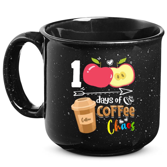 100 Days Of Coffee Chaos 100th Day Of School 15oz Campfire Ceramic Mug