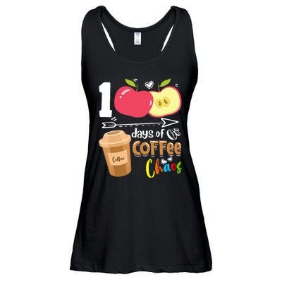 100 Days Of Coffee Chaos 100th Day Of School Ladies Essential Flowy Tank