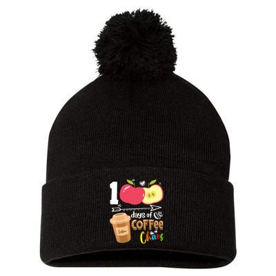 100 Days Of Coffee Chaos 100th Day Of School Pom Pom 12in Knit Beanie