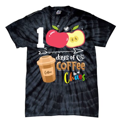 100 Days Of Coffee Chaos 100th Day Of School Tie-Dye T-Shirt