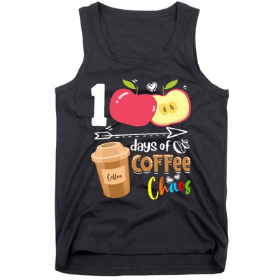 100 Days Of Coffee Chaos 100th Day Of School Tank Top
