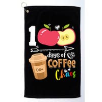 100 Days Of Coffee Chaos 100th Day Of School Golf Towel
