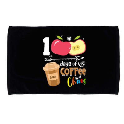 100 Days Of Coffee Chaos 100th Day Of School Microfiber Hand Towel