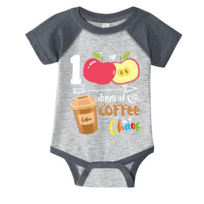 100 Days Of Coffee Chaos 100th Day Of School Infant Baby Jersey Bodysuit