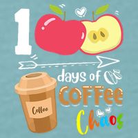 100 Days Of Coffee Chaos 100th Day Of School Sueded Cloud Jersey T-Shirt
