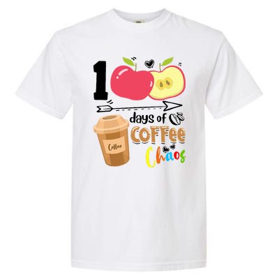 100 Days Of Coffee Chaos 100th Day Of School Garment-Dyed Heavyweight T-Shirt