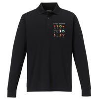 12 Days Of Christmas Sonography Ultrasound Tech Holiday Xmas Performance Long Sleeve Polo