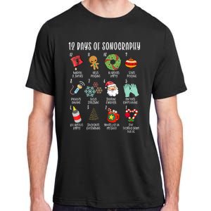 12 Days Of Christmas Sonography Ultrasound Tech Holiday Xmas Adult ChromaSoft Performance T-Shirt