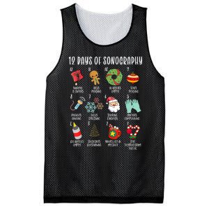 12 Days Of Christmas Sonography Ultrasound Tech Holiday Xmas Mesh Reversible Basketball Jersey Tank