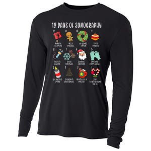 12 Days Of Christmas Sonography Ultrasound Tech Holiday Xmas Cooling Performance Long Sleeve Crew