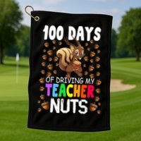 100 Days Of School Golf Towel