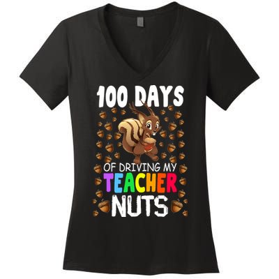 100 Days Of School Women's V-Neck T-Shirt
