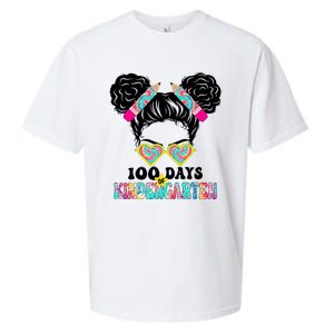 100 Days Of Kindergarten Girls Messy 100th Day Of School Sueded Cloud Jersey T-Shirt